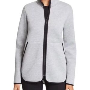 Northface Gray Zip-Up Jacket with Black Trim